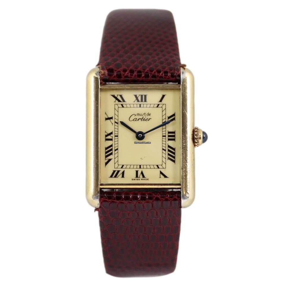 Cartier Tank Vermeil Womens watch Quartz Gold Steel 590005 6