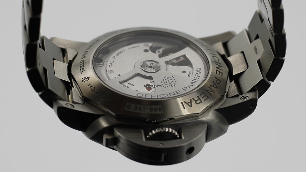 Panerai Luminor 1950 3 Days GMT Automatic Mens watch Unisex Automatic Steel PAM 00329 6