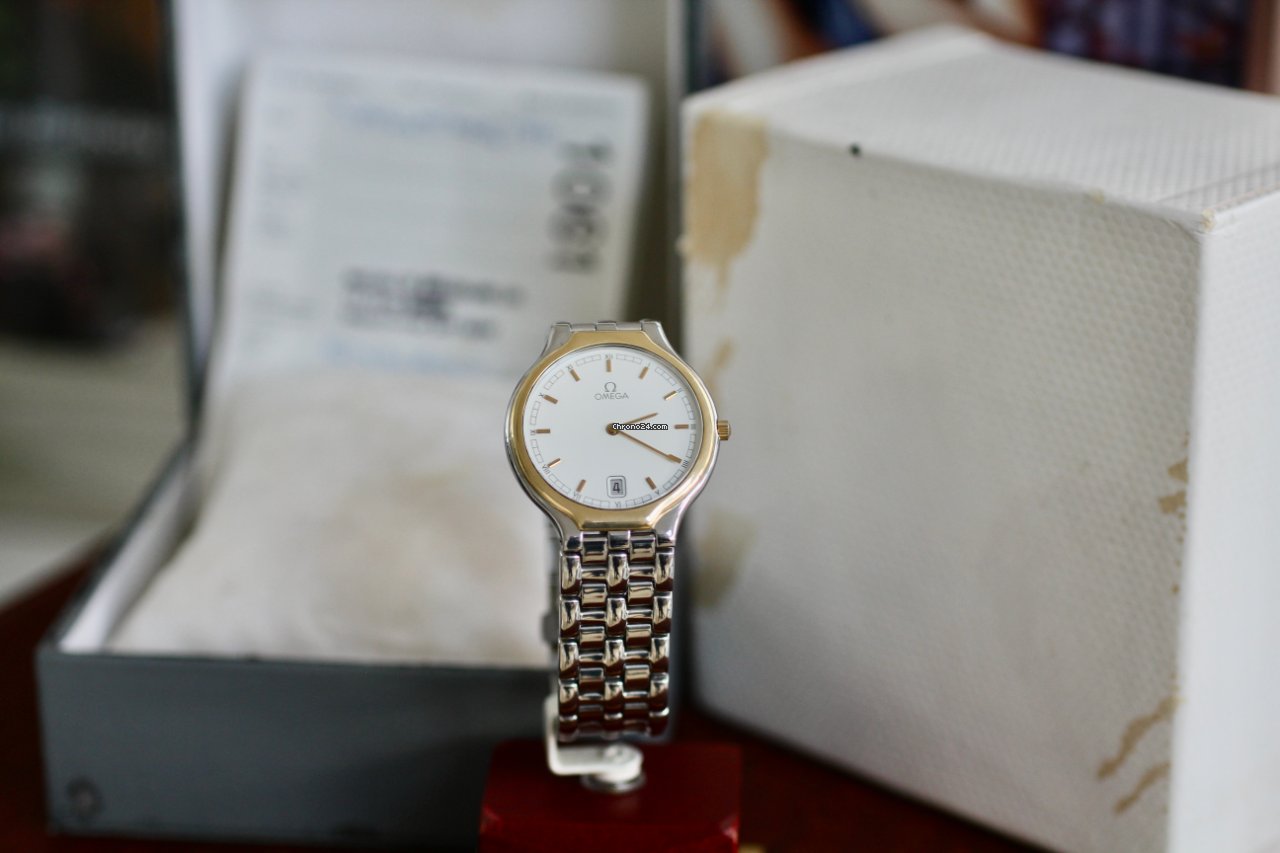 Omega De Ville Mens watch Unisex Quartz Gold Steel Vintage Deville 6
