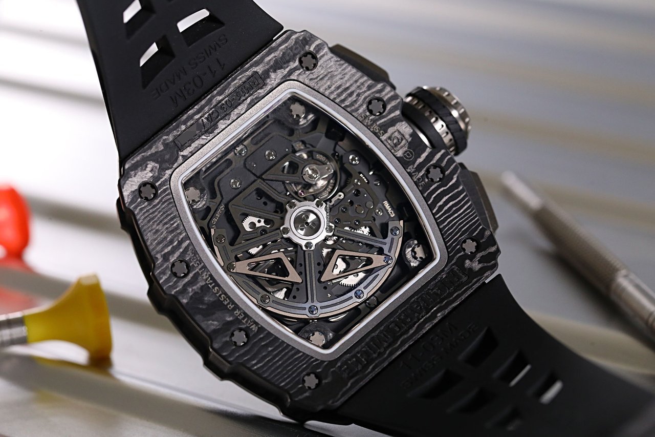 Richard Mille RM 011 Mens watch Unisex Automatic Titanium Richard Mille RM11-03 CARBON NTPT 6