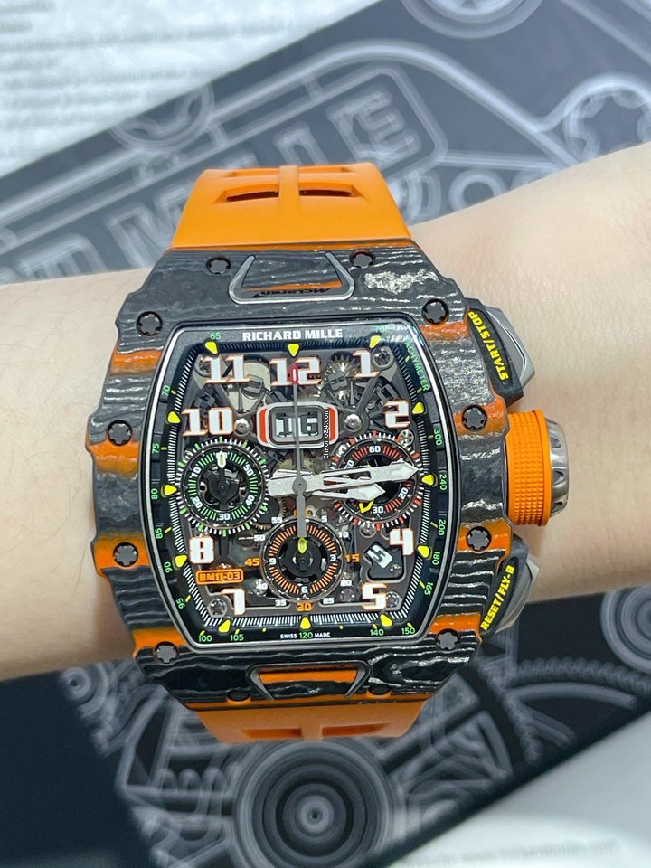 Richard Mille RM 011 Mens watch Unisex Automatic Carbon Richard Mille RM 11-03 McLaren 6