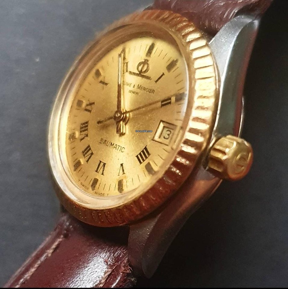 Baume & Mercier Mens watch Unisex Automatic Gold Steel 1215 6