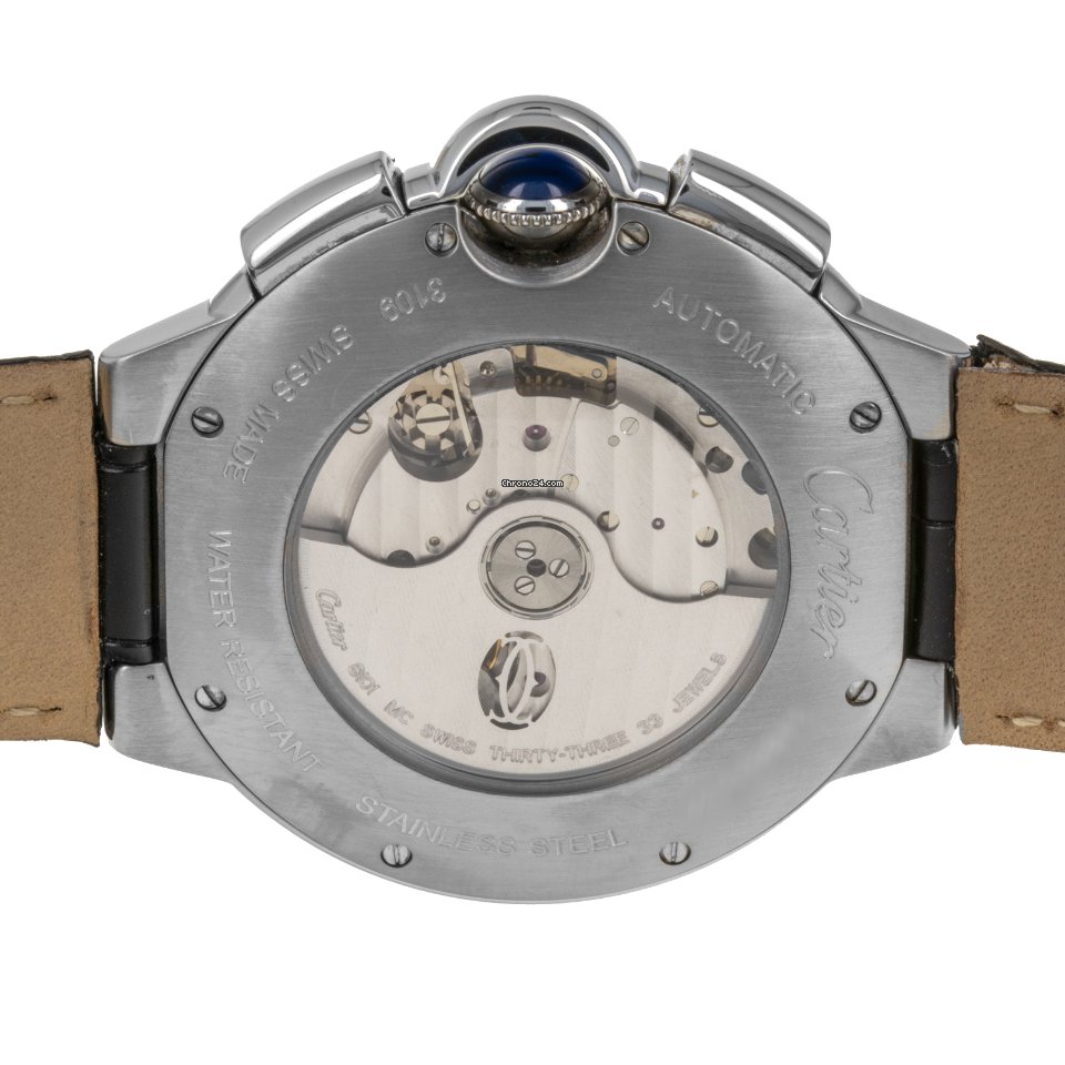 Cartier Ballon Bleu 44mm Mens watch Unisex Automatic Steel W6920003  3109 6