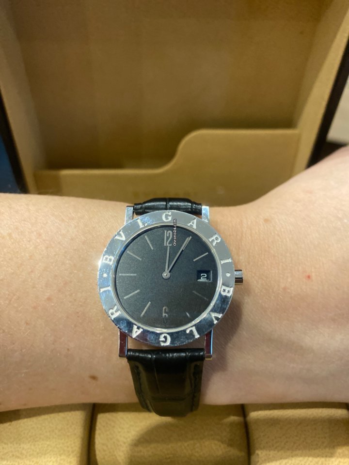 Bulgari Mens watch Unisex Quartz White gold L057 6