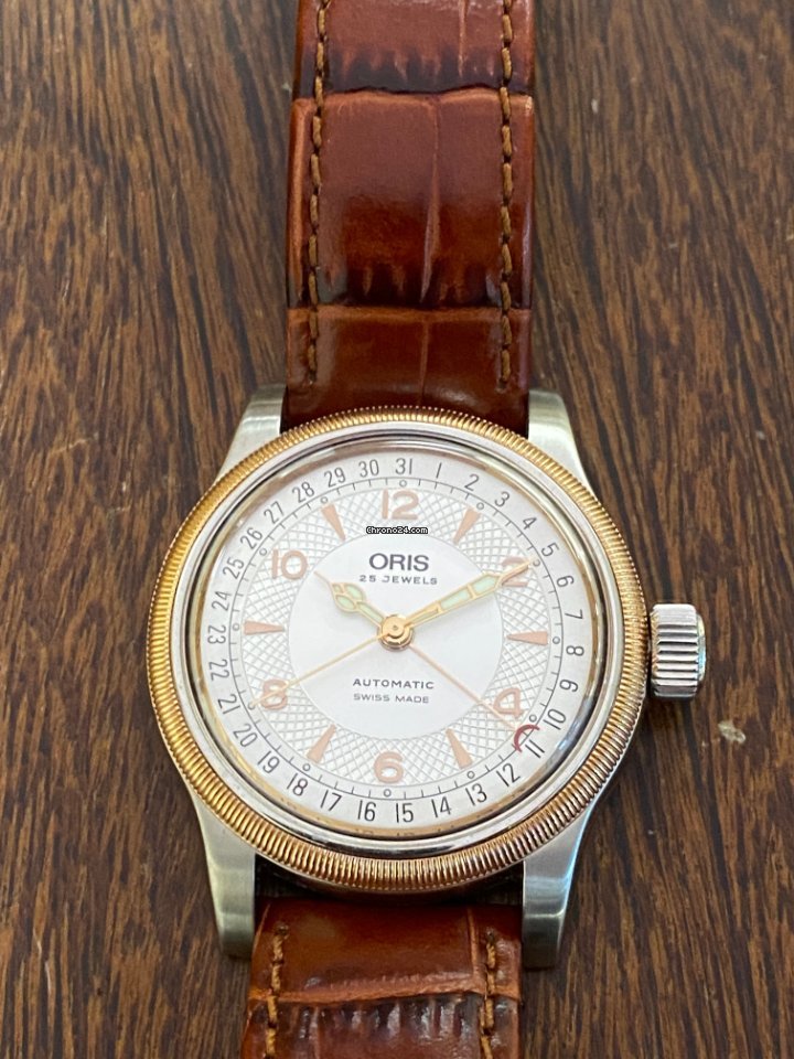 Oris Big Crown Pointer Date Mens watch Unisex Automatic Gold Steel 7543 6