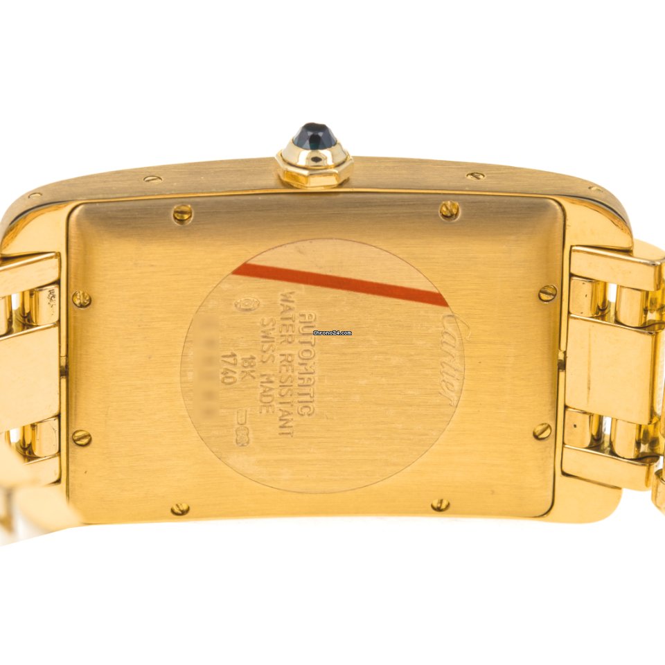 Cartier Tank Americaine Mens watch Unisex Automatic Yellow gold W26031K2  1740 6