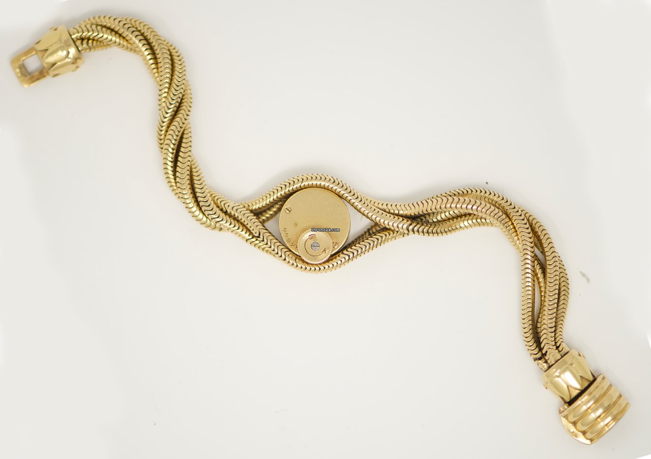 Cartier Womens watch Manual winding Yellow gold RARE 1940S DIAMOND SET PLATINUM, 18KT YG TRIPLE TWIST WATCH 6