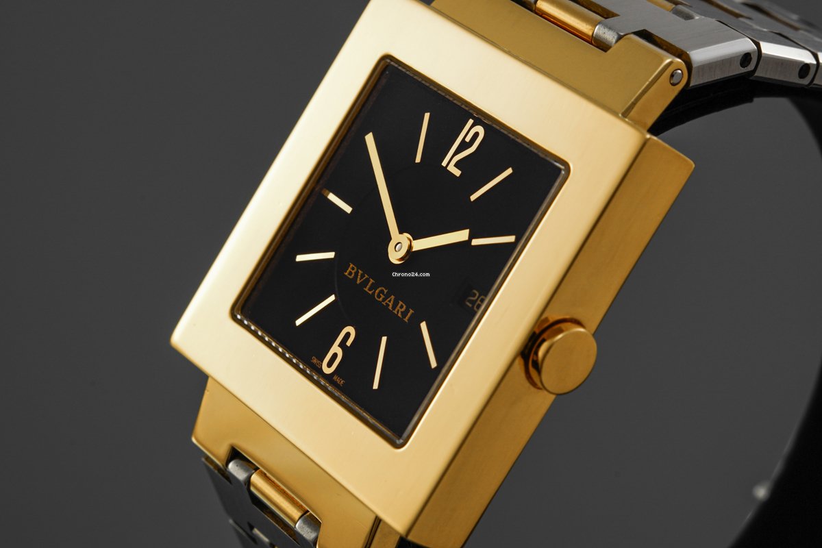 Bulgari Quadrato Mens watch Unisex Quartz Yellow gold SQ 29 G 6