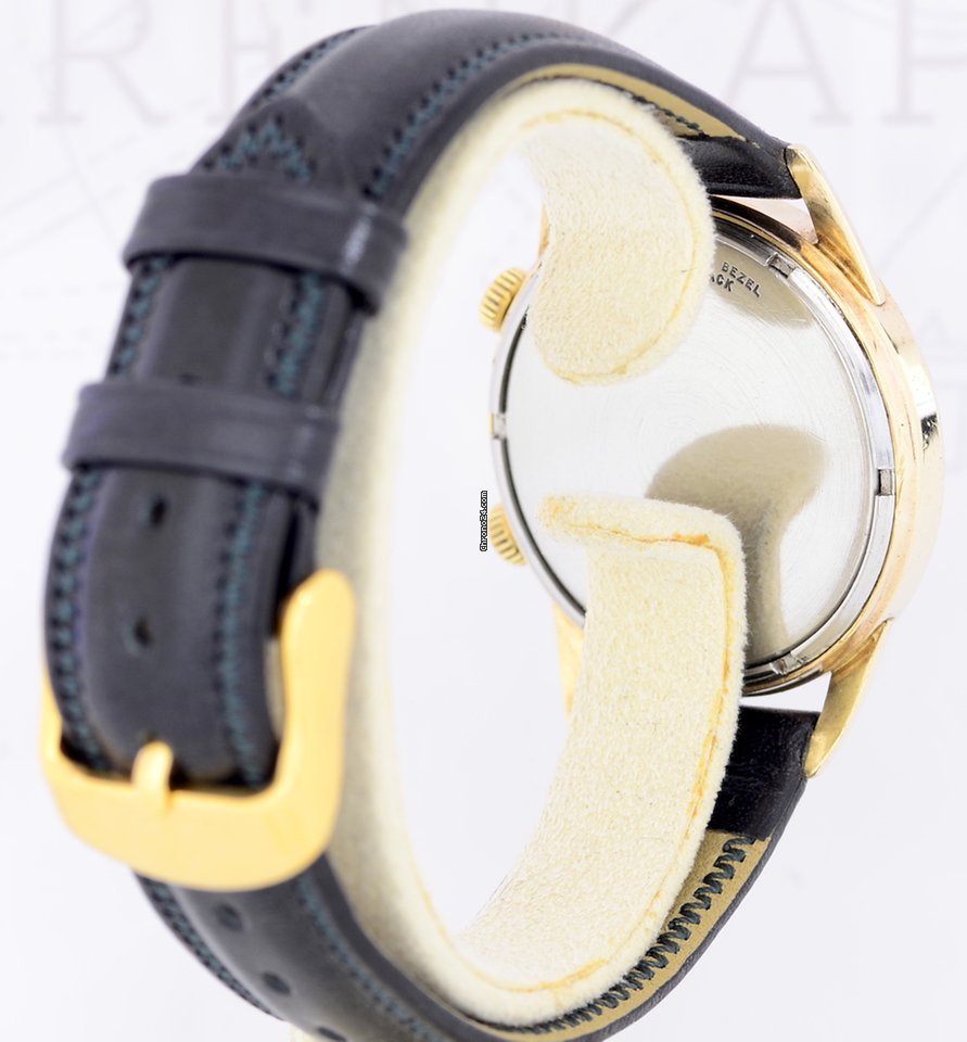 Jaeger-LeCoultre Mens watch Unisex Manual winding Gold Steel Memovox Vintage 6