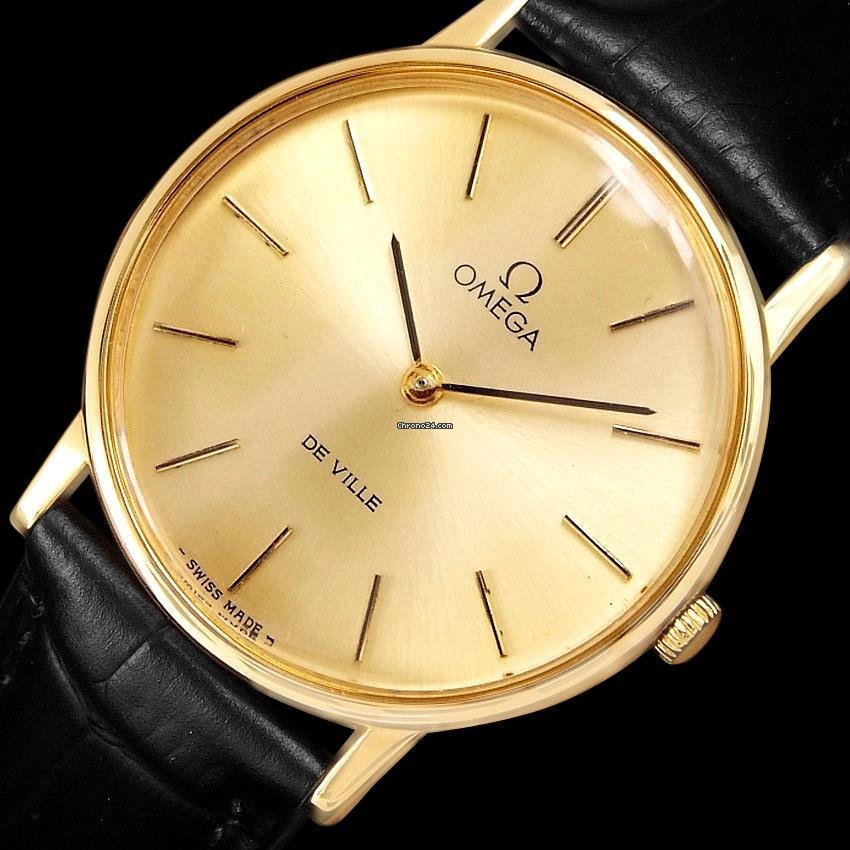 Omega De Ville Mens watch Unisex Manual winding Gold Steel 6332 6