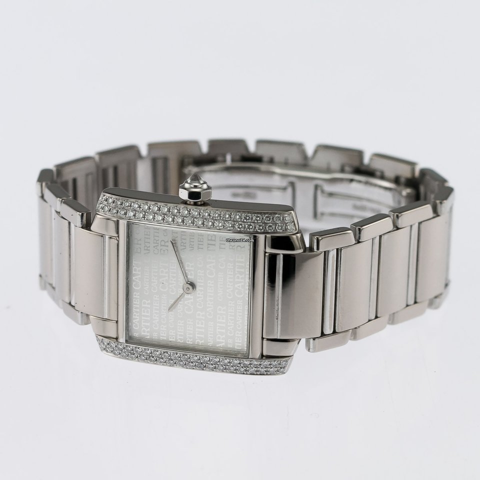 Cartier Tank Francaise Mens watch Unisex Quartz White gold WE101853 6