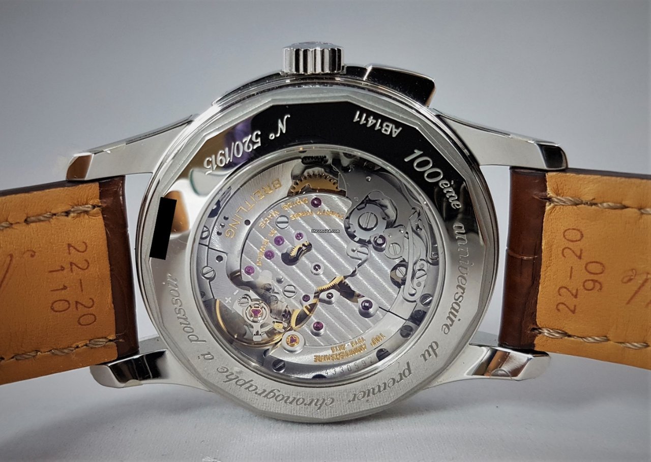 Breitling Transocean Chronograph 1915 Mens watch Unisex Manual winding Steel AB141112 G799 739P 6