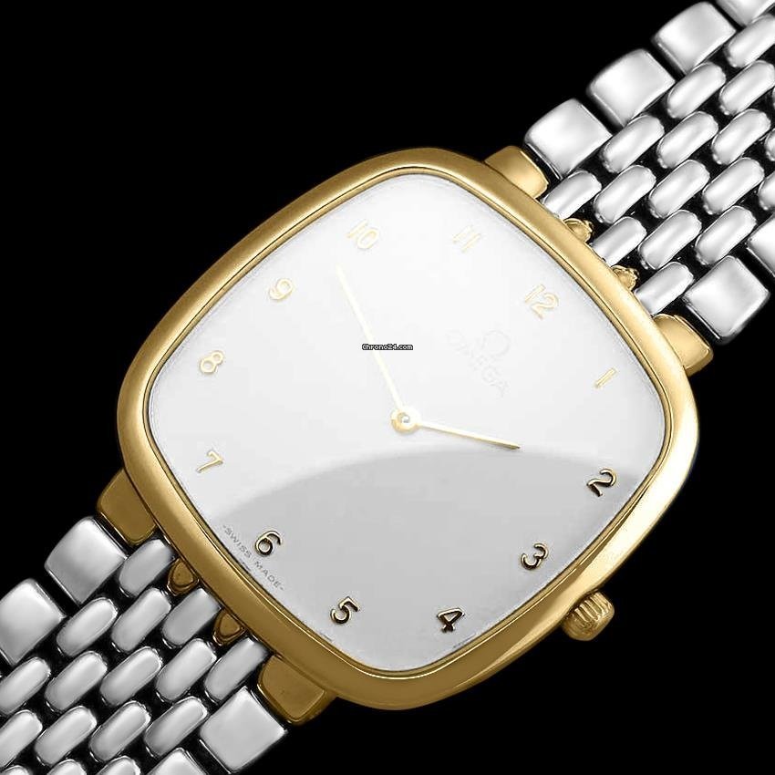 Omega De Ville Mens watch Unisex Quartz Gold Steel 6594 6