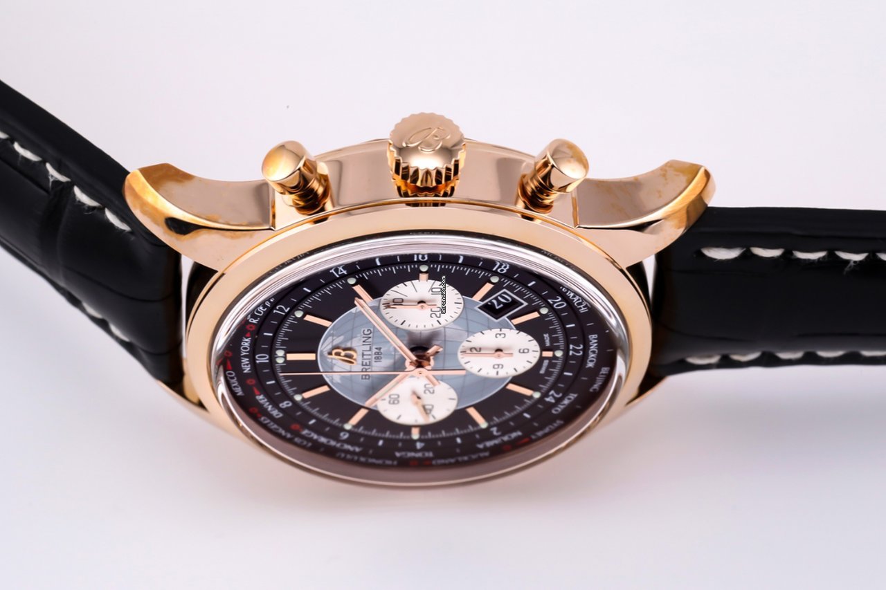 Breitling Transocean Chronograph Unitime Mens watch Unisex Automatic Rose gold RB0510U4 BB63 7