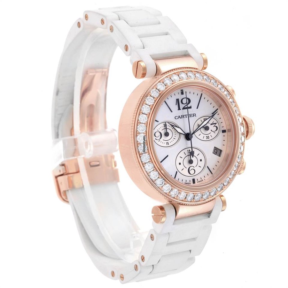 Cartier Pasha Seatimer Womens watch Quartz Rose gold WJ130004 7