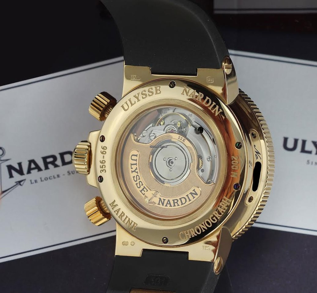 Ulysse Nardin Marine Chronograph Mens watch Unisex Automatic Rose gold 356-66-3 319 7