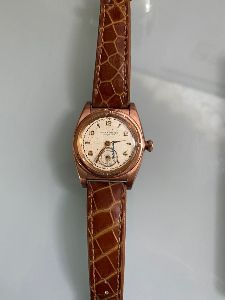 Rolex Bubble Back Mens watch Unisex Rose gold Automatic 3132 7