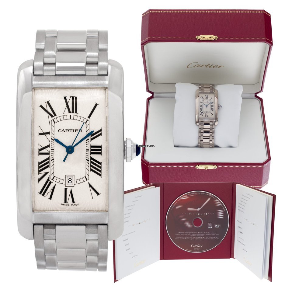 Cartier Tank Americaine Mens watch Unisex Automatic White gold W2605511 7