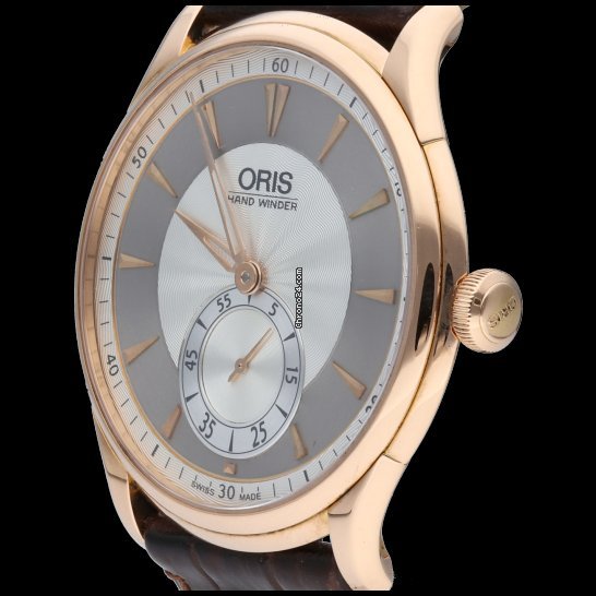 Oris Artelier Small Second Mens watch Unisex Manual winding Rose gold 01 396 7580 6051-SET 7