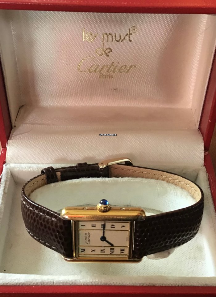 Cartier Tank Vermeil Womens watch Quartz Silver 5057001 7