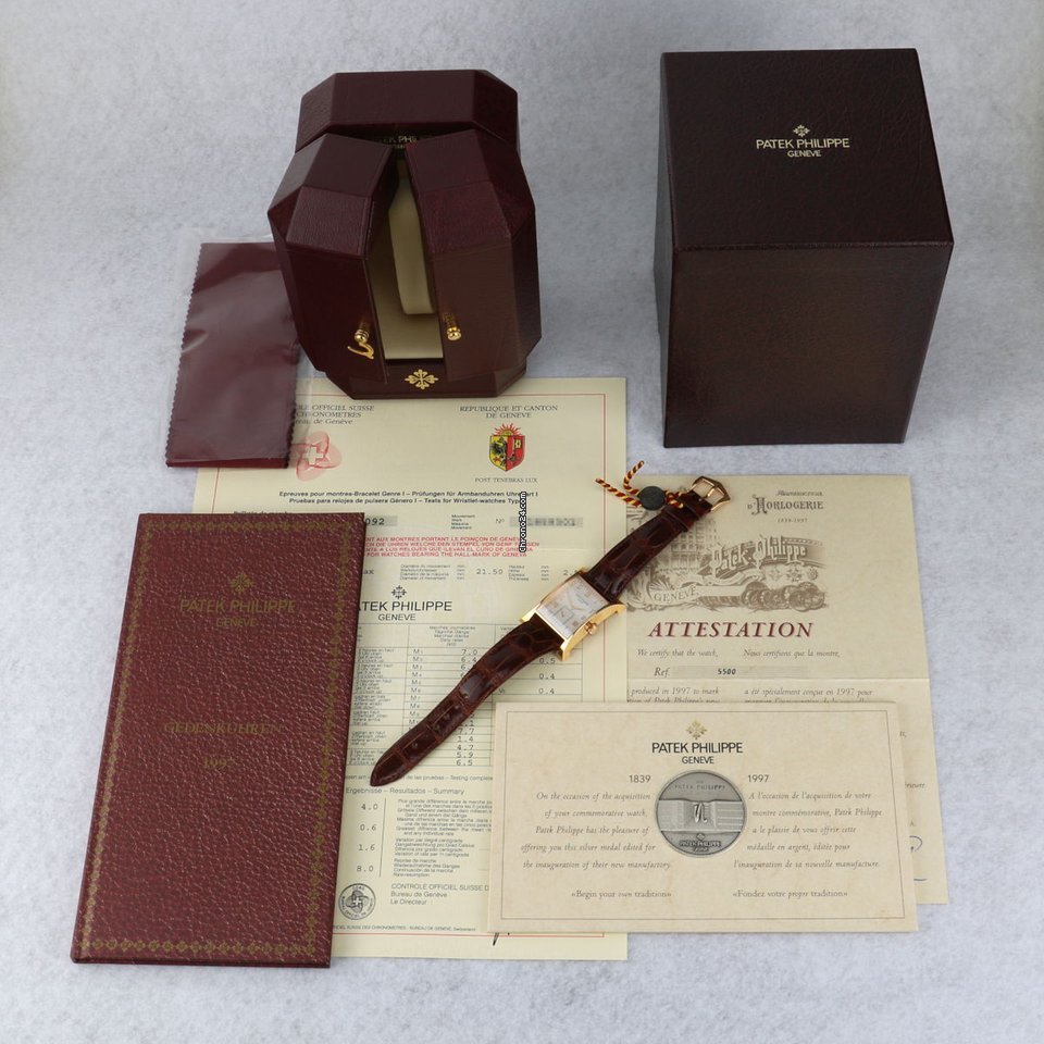 Patek Philippe Pagoda Manual winding Rose gold 5500 7
