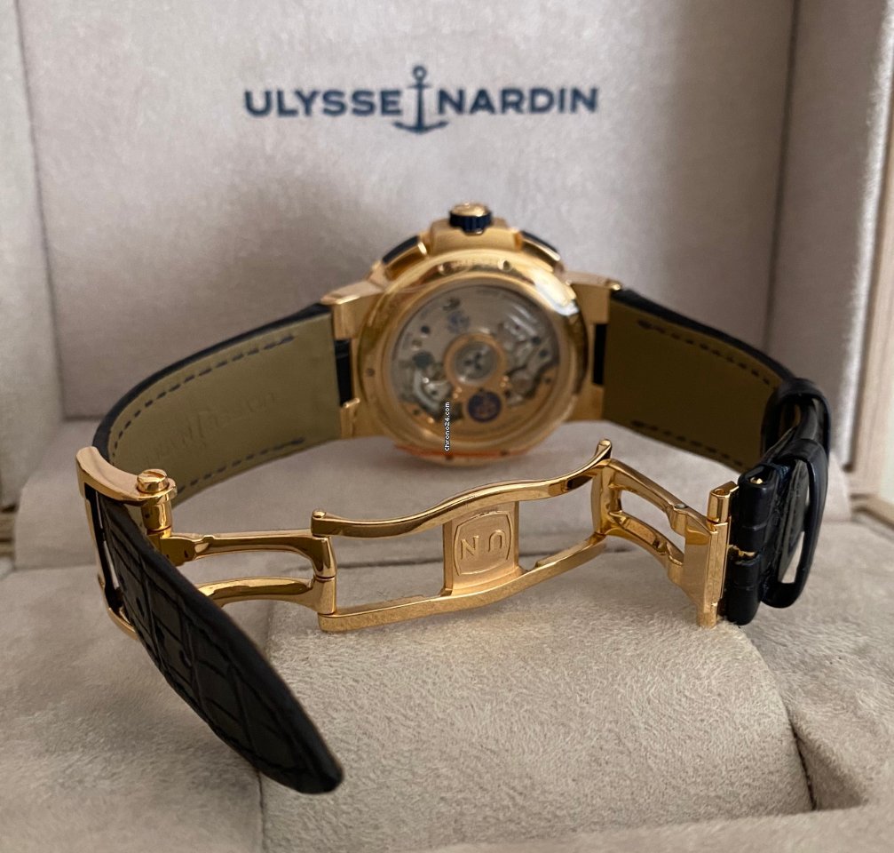 Ulysse Nardin Marine Chronograph Mens watch Unisex Automatic Rose gold 1506-150 63 7
