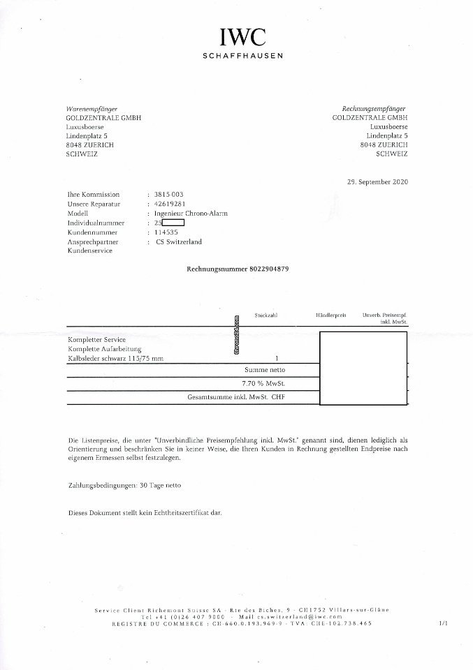 IWC Ingenieur Mens watch Unisex Quartz Steel 3815 7