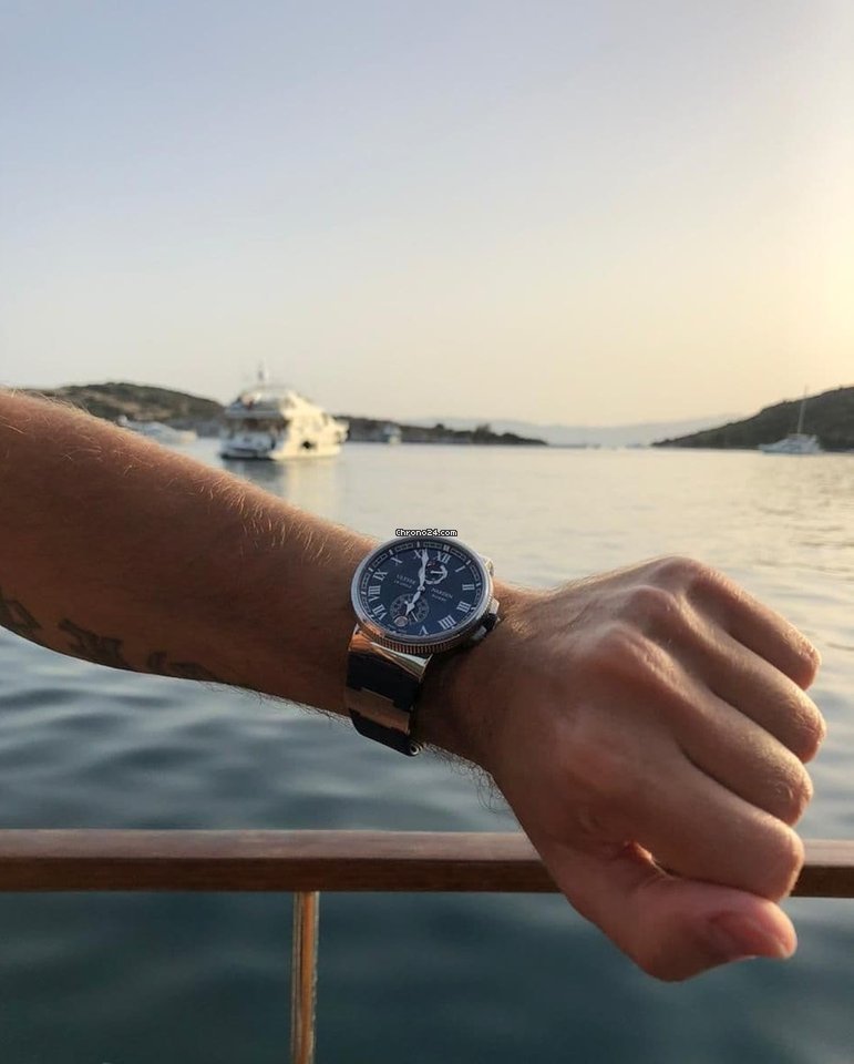 Ulysse Nardin Marine Chronometer Manufacture Mens watch Unisex Automatic Steel 1183-126-3 43 7
