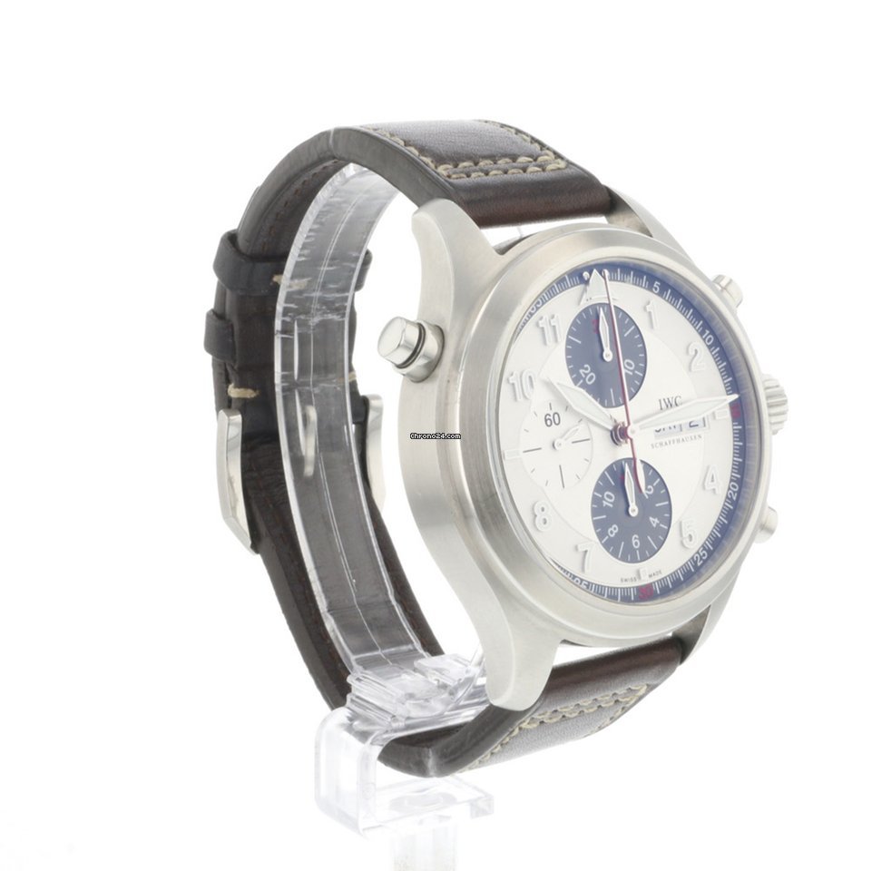 IWC Pilot Double Chronograph Mens watch Unisex Automatic Steel 371806 7