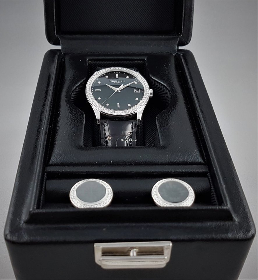 Patek Philippe Calatrava Mens watch Unisex Automatic White gold 5297G-001 (with matching Cufflinks 205.9108G) 7