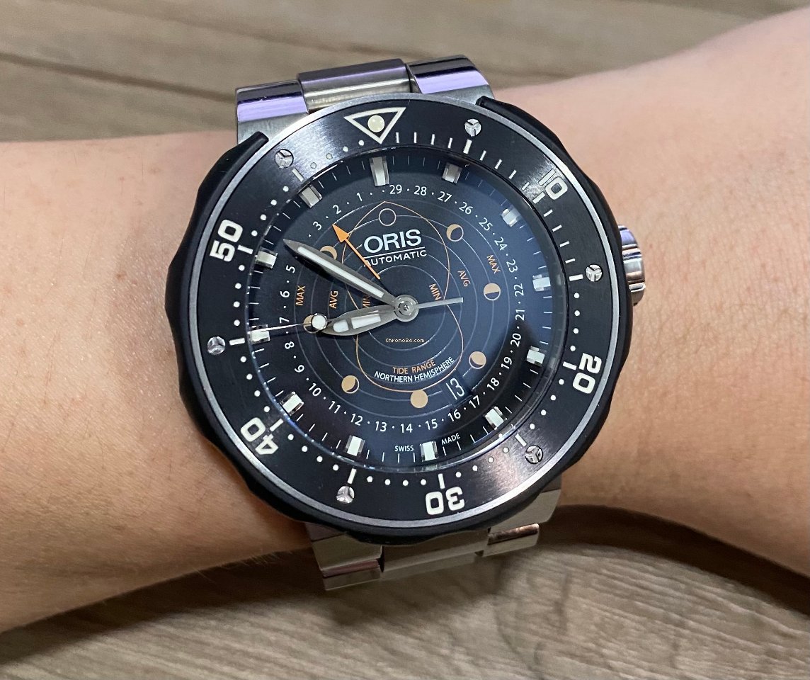 Oris ProDiver Pointer Moon Mens watch Unisex Automatic Titanium 01 761 7682 7154 7