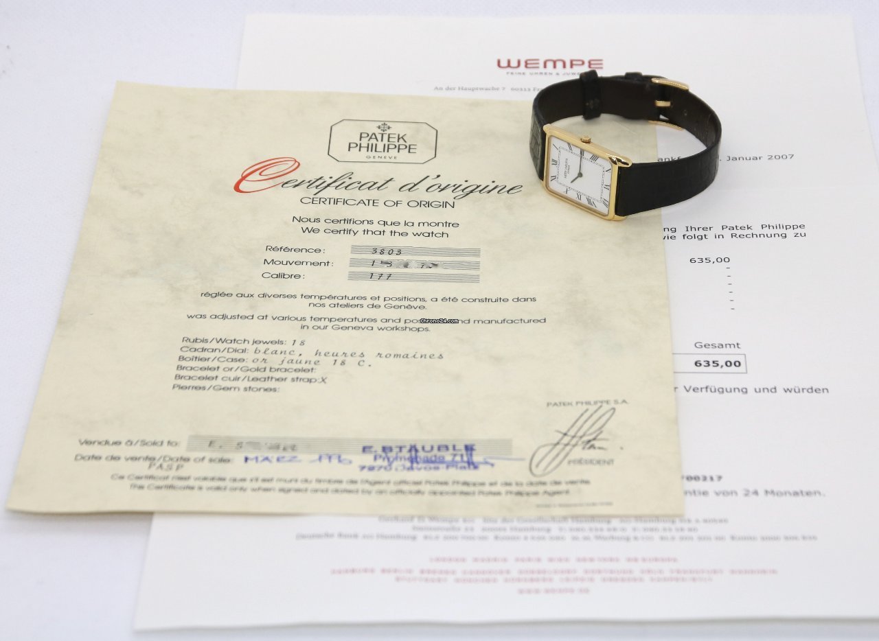 Patek Philippe Gondolo Manual winding Yellow gold 3803 7