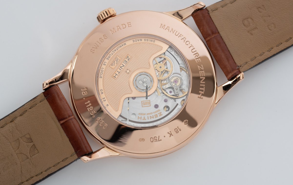 Zenith Elite Power Reserve Mens watch Unisex Automatic Rose gold 18.1125.685 7