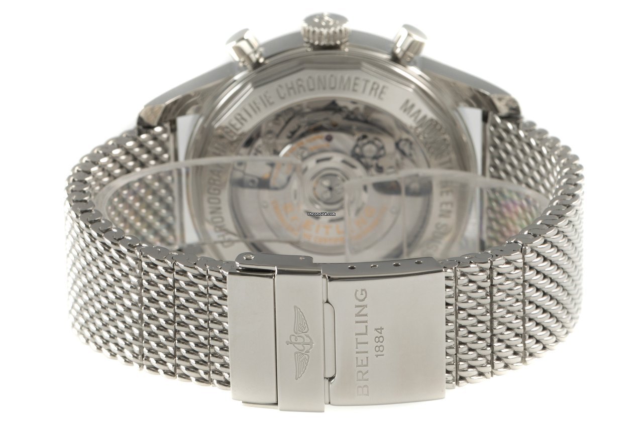 Breitling Transocean Chronograph Mens watch Unisex Automatic Steel AB0152 7