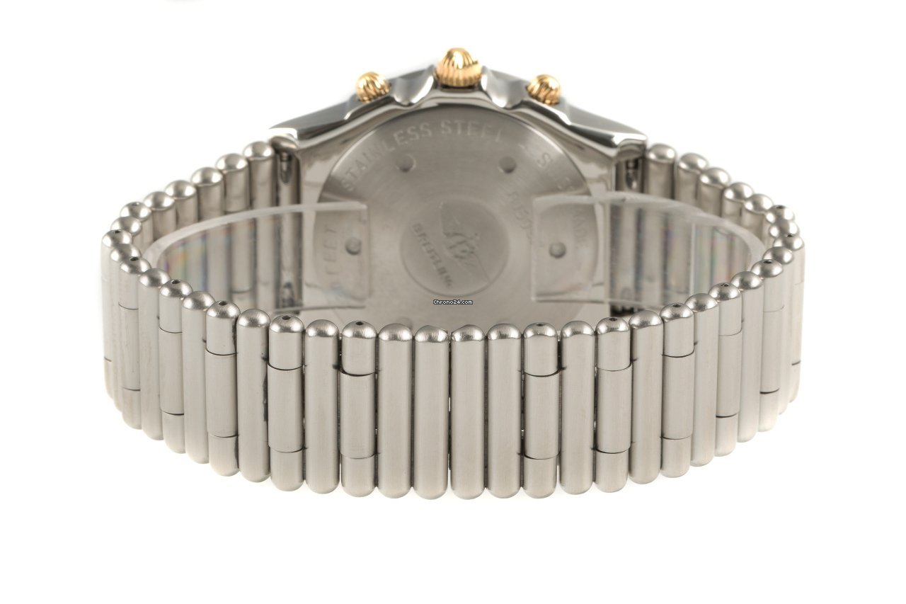 Breitling Duograph Mens watch Unisex Automatic Gold Steel B15047 7