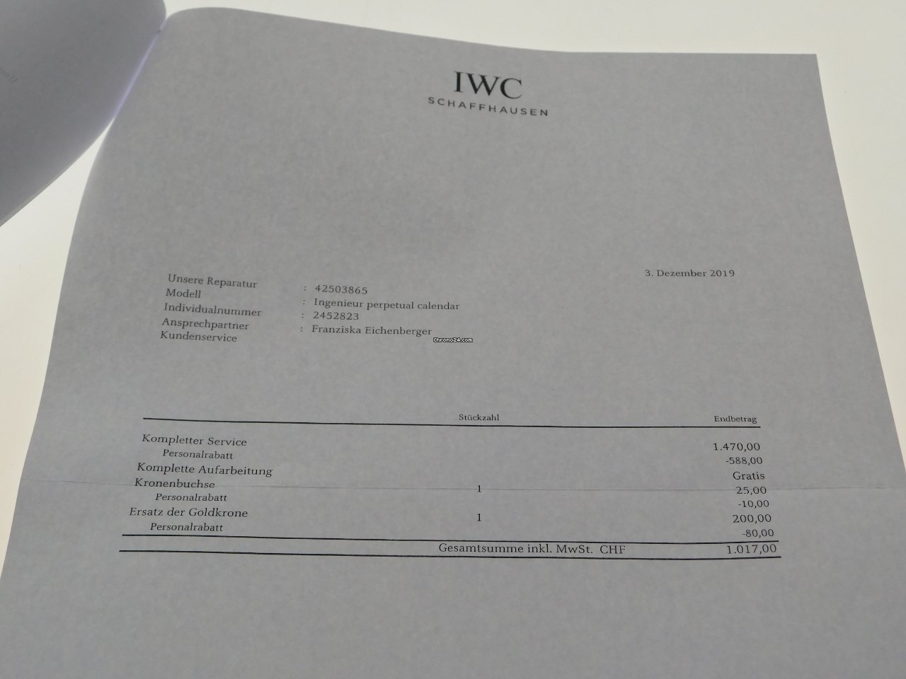 IWC Ingenieur Mens watch Unisex Automatic Yellow gold 9263 7