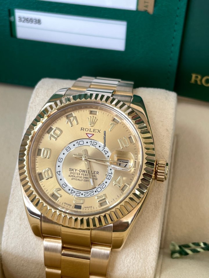 Rolex Sky-Dweller Mens watch Unisex Yellow gold Automatic 326938 7