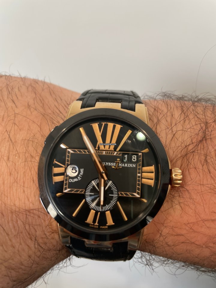 Ulysse Nardin Executive Dual Time Mens watch Unisex Automatic Rose gold 246-00-3 42 7