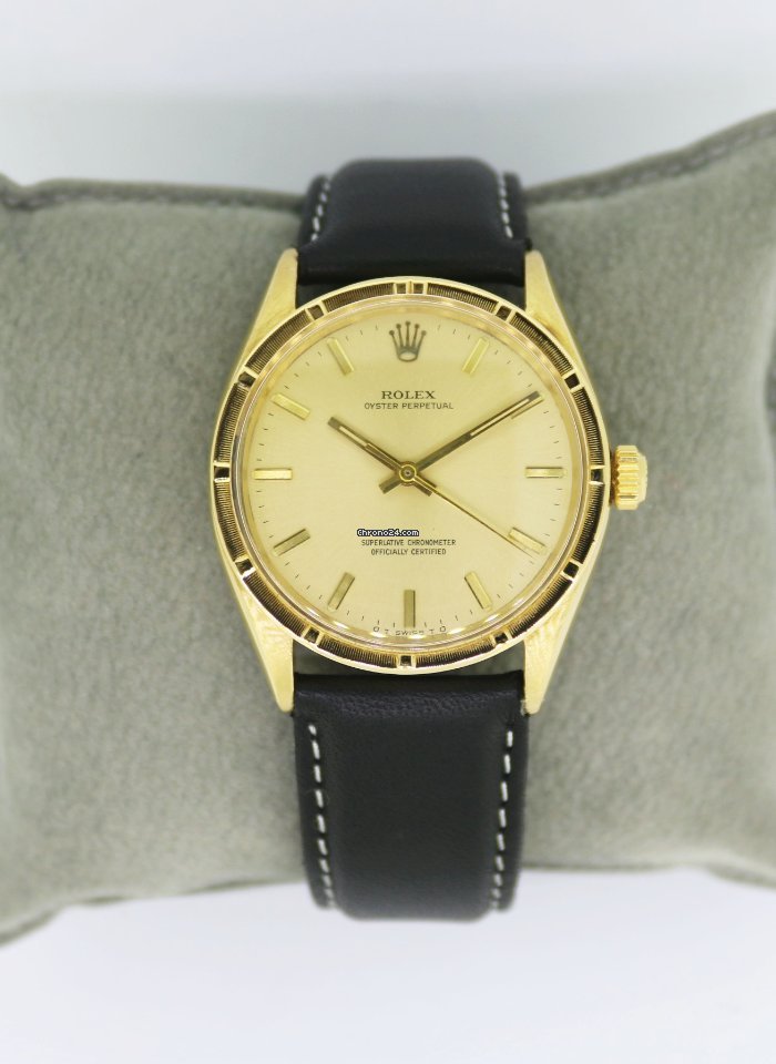 Rolex Oyster Perpetual 34 Mens watch Unisex Yellow gold Automatic 6569 7