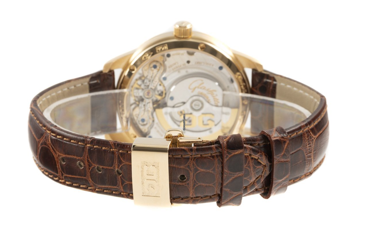 Glashtte Original PanoMaticDate Mens watch Unisex Automatic Yellow gold 90-01-01-01-04 7