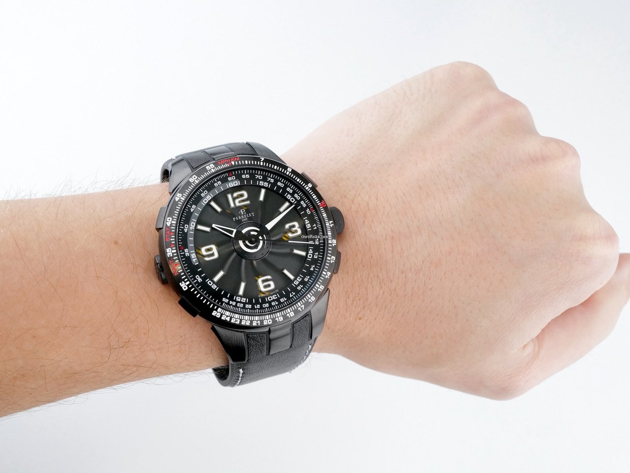 Perrelet Turbine Pilot Mens watch Unisex Automatic Steel A1086 1A 7