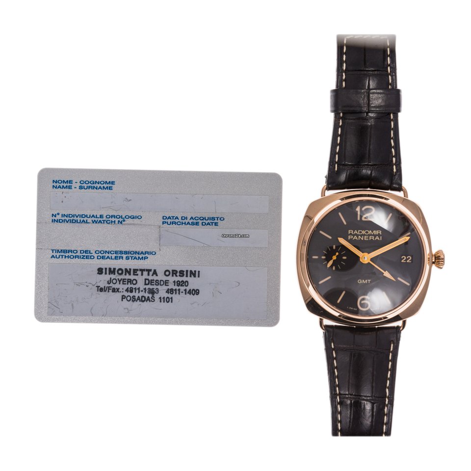 Panerai Radiomir 3 Days GMT Mens watch Unisex Manual winding Rose gold PAM 421 7