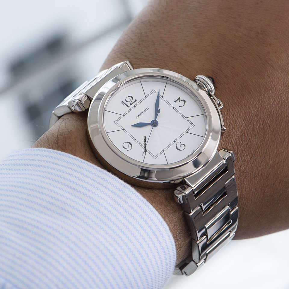 Cartier Pasha Mens watch Unisex Automatic White gold W30187M9 7