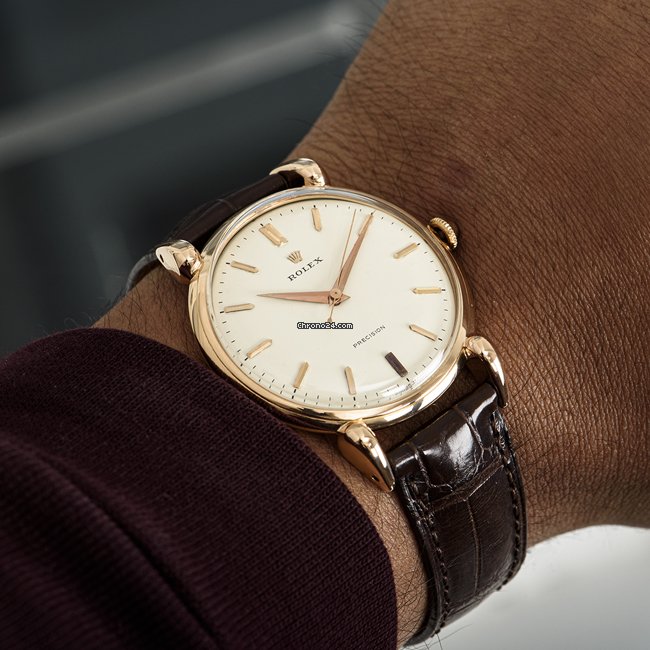 Rolex Precision Mens watch Unisex Rose gold Manual winding 4364 7