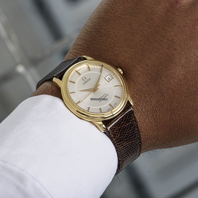 Omega De Ville Prestige Mens watch Unisex Automatic Yellow gold 168.1050 7