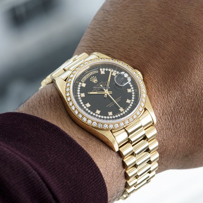 Rolex Day-Date 36 Mens watch Unisex Yellow gold Automatic 18348 7