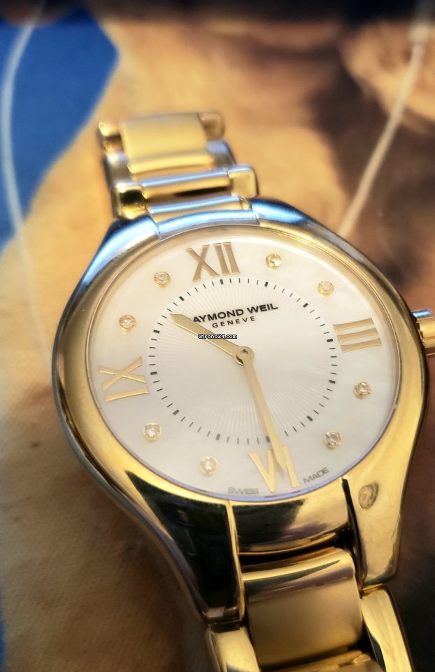 Raymond Weil Noemia Womens watch Quartz Gold Steel 5136-P-00995 7