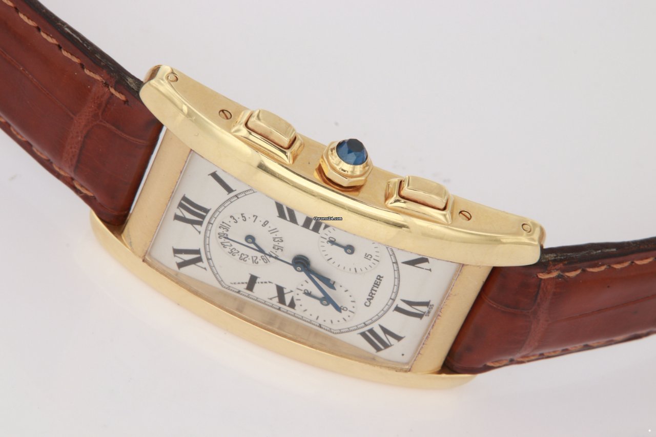 Cartier Tank Americaine Mens watch Unisex Quartz Yellow gold 1730 7