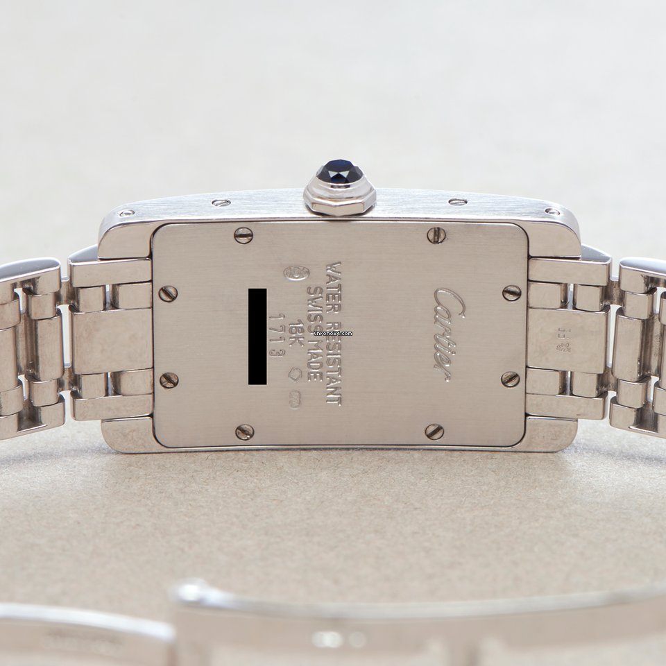 Cartier Tank Americaine Mens watch Unisex Quartz White gold 1713 7