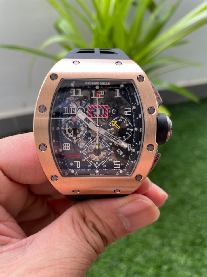 Richard Mille RM 011 Mens watch Unisex Automatic Rose gold RM011 AJ RG 7